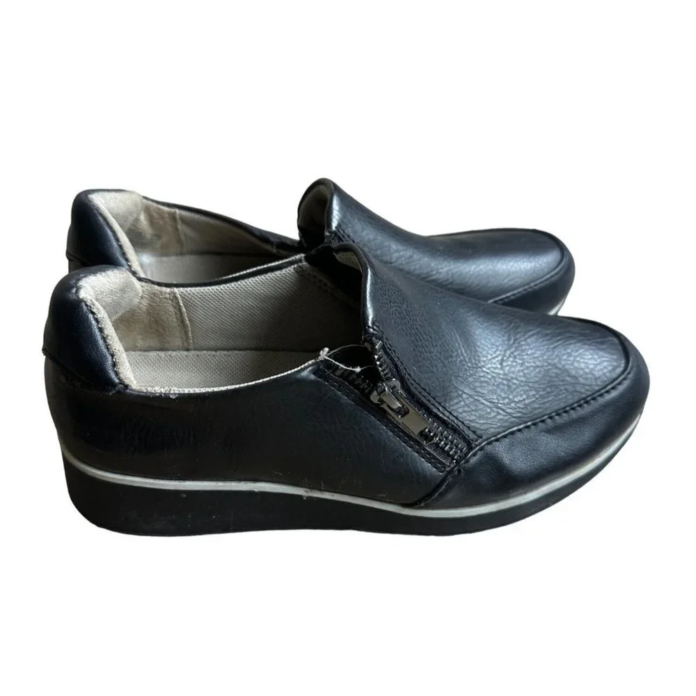 Naturalizer Unisex Youth Oxford, Black Zipper Up Size 4 UK 3 Sku 2264